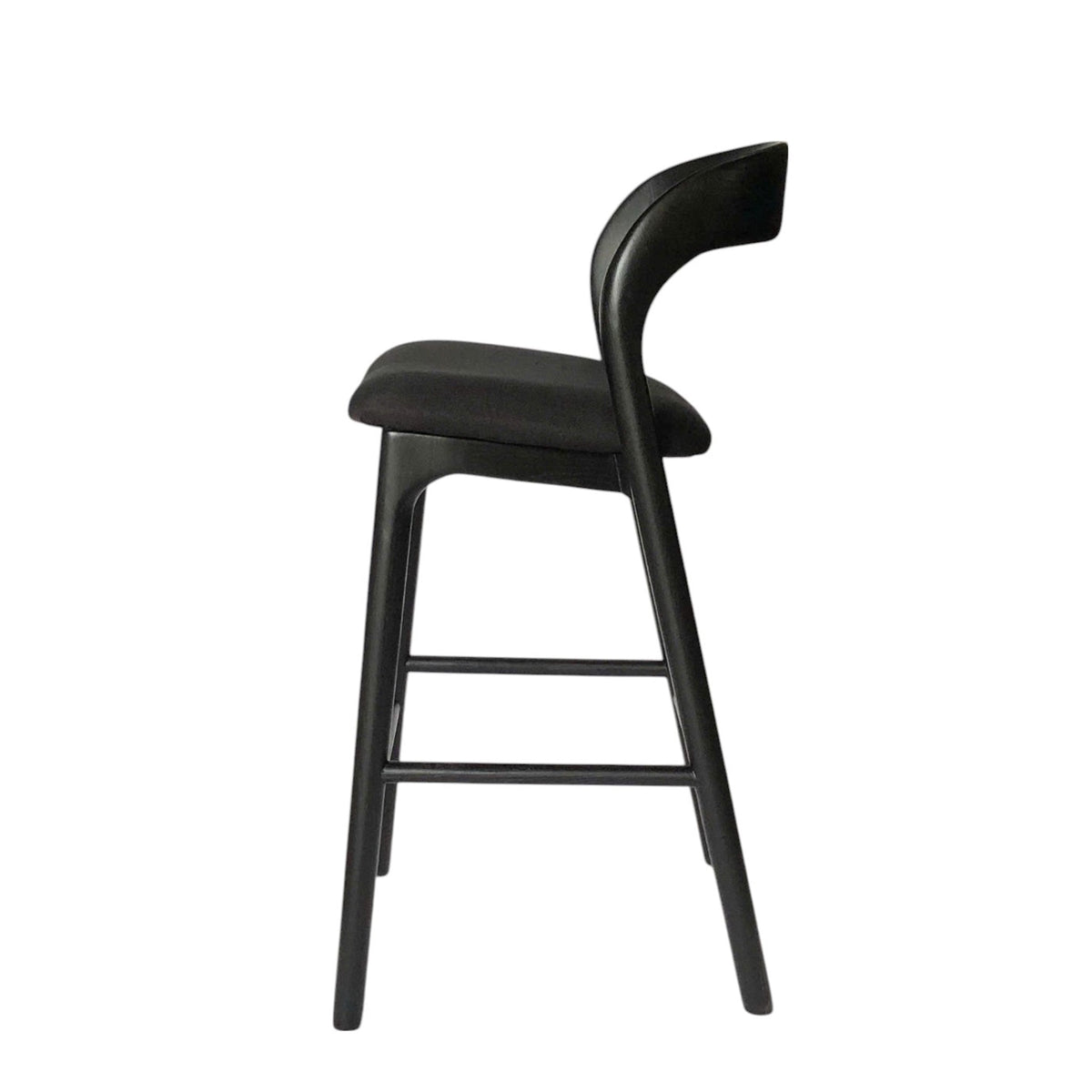 Marlow 65cm Bar Stool – Full Black – view 2