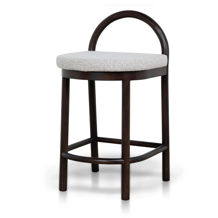 Adir 66cm Bar Stool – Brown Oak, Clay Grey
