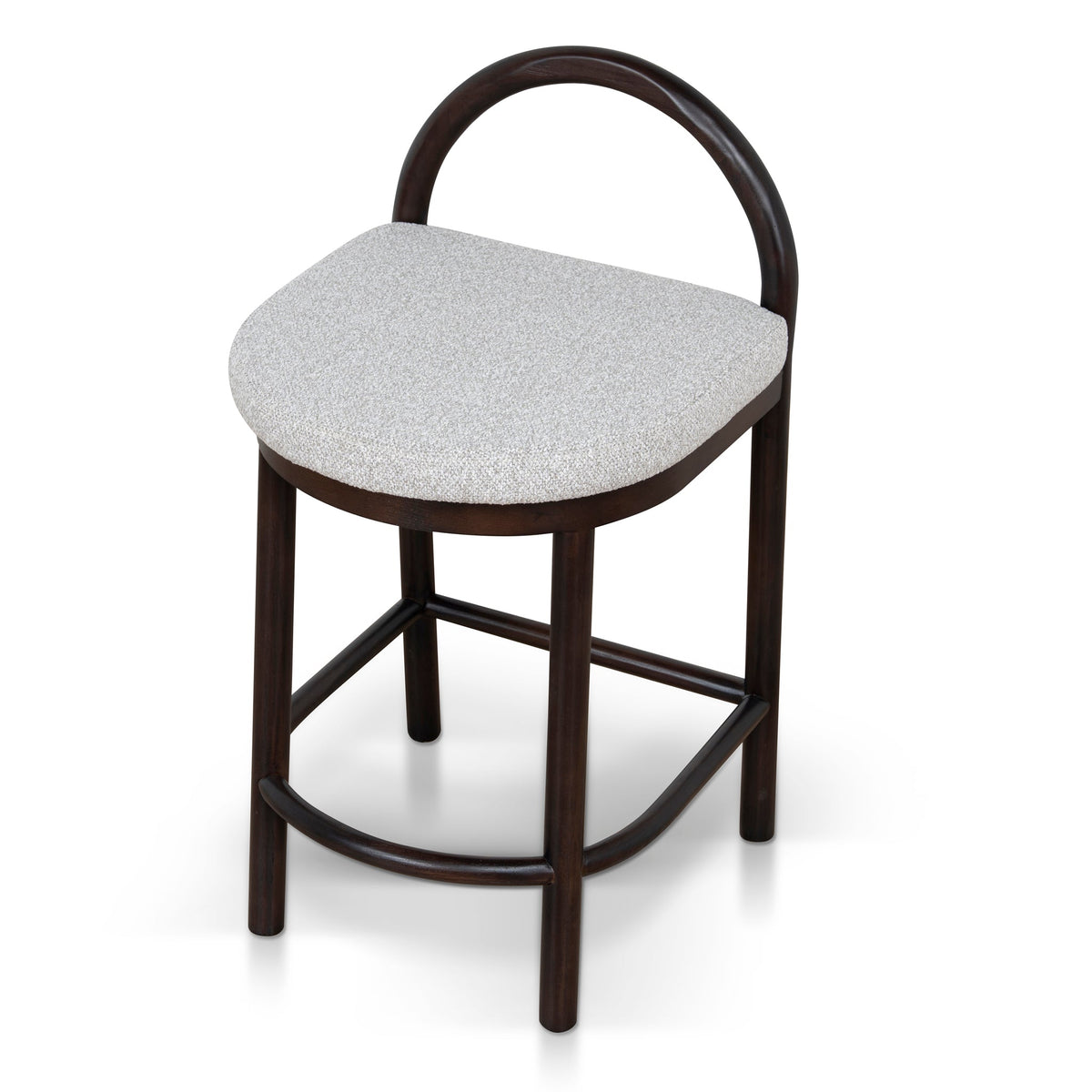 Adir 66cm Bar Stool – Brown Oak, Clay Grey – view 6