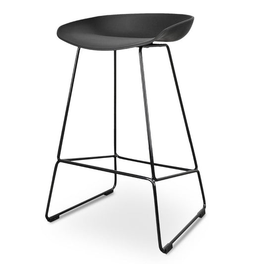 Allen 65cm Bar Stool - Full Black