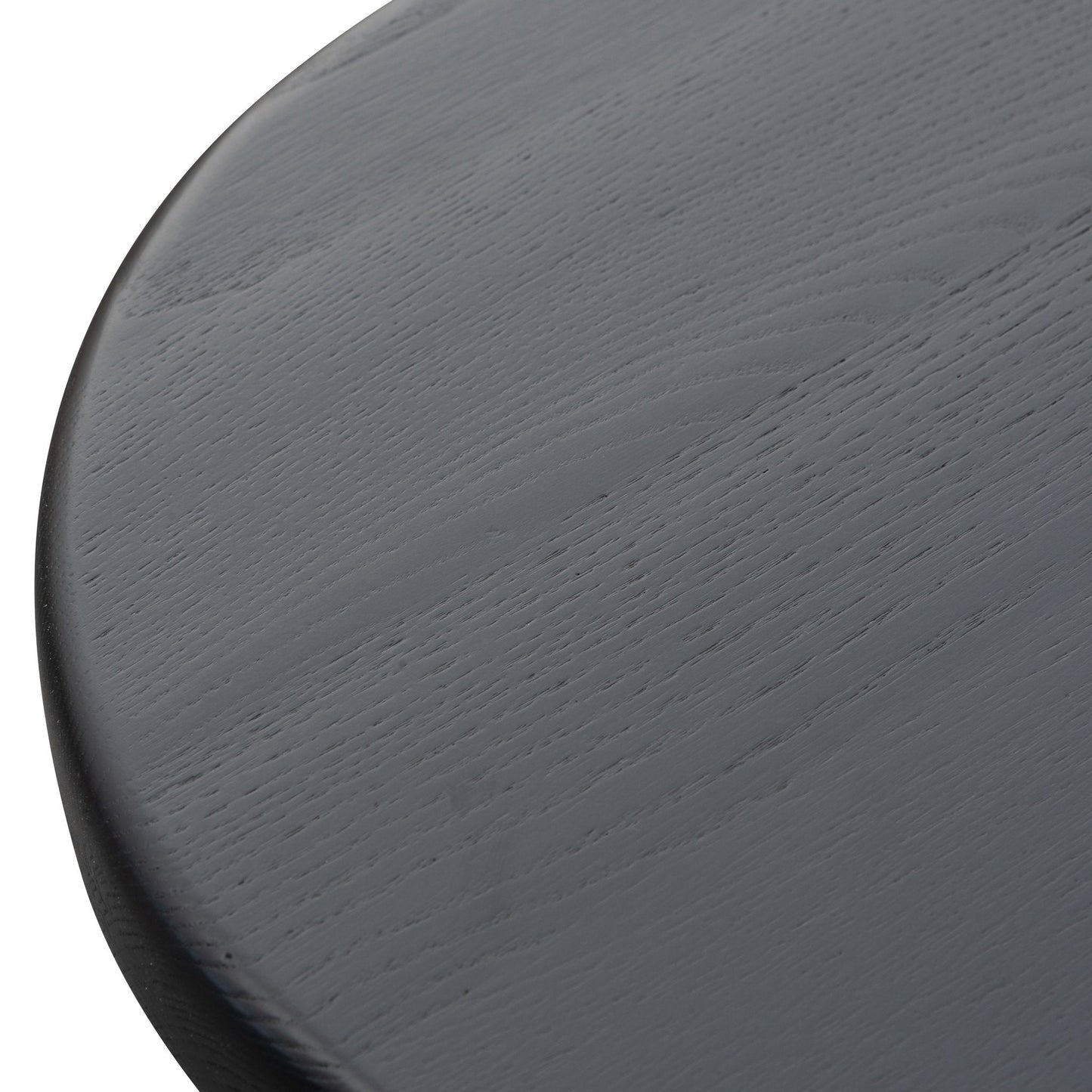 Set of 2 - James 46cm Wooden Seat Low Stool - Full Black