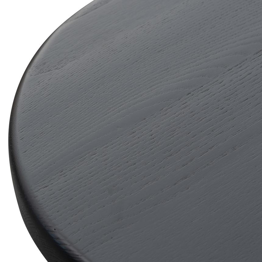 46cm Wooden Seat Low Stool - Full Black(Set of 2)