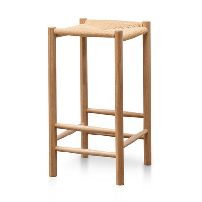 65cm Oak Bar Stool - Natural