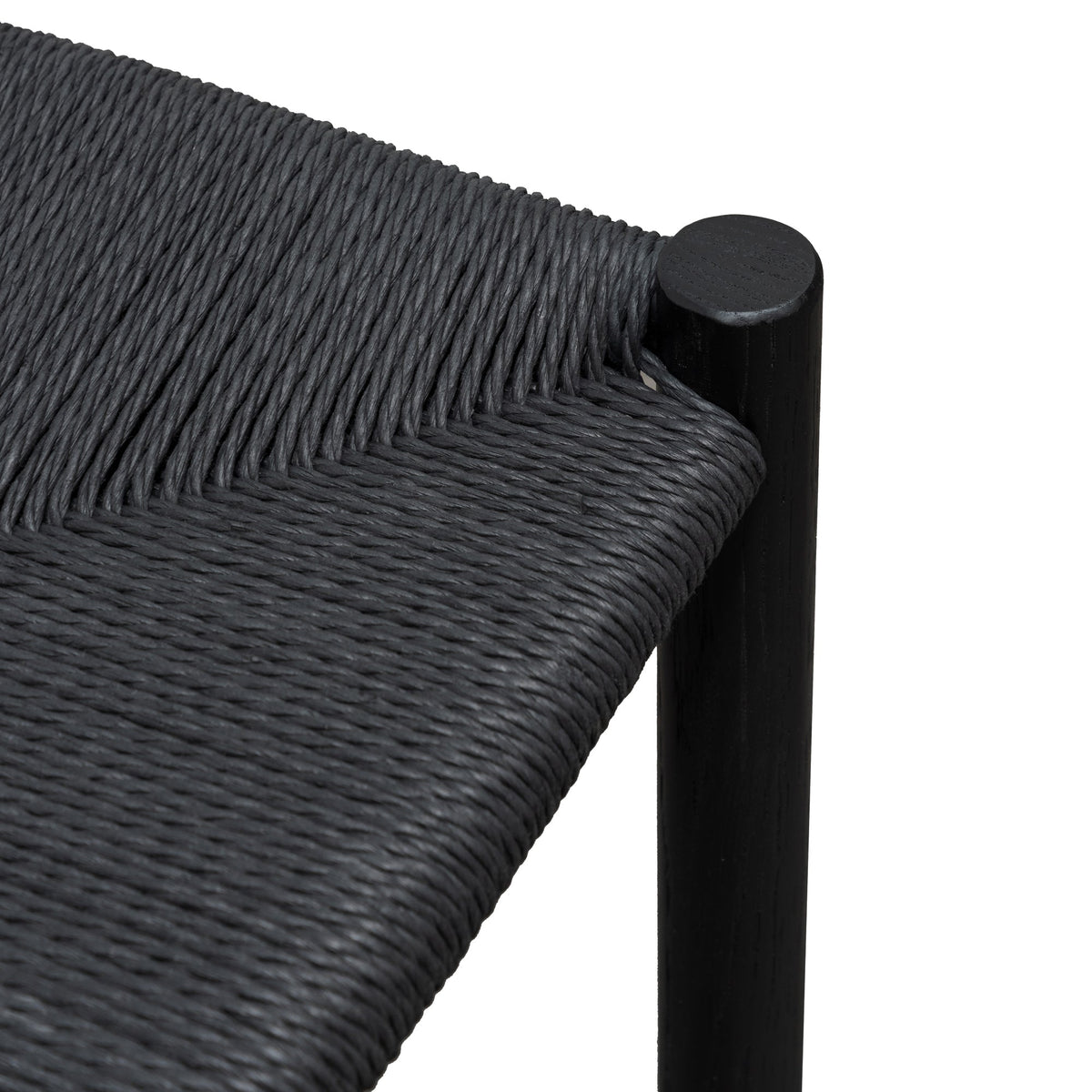 Erika 65cm Oak Bar Stool – Black – view 5