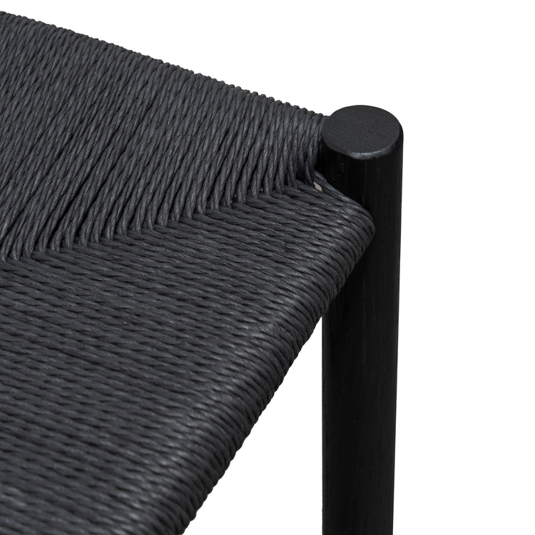 Erika 65cm Oak Bar Stool – Black – view 5