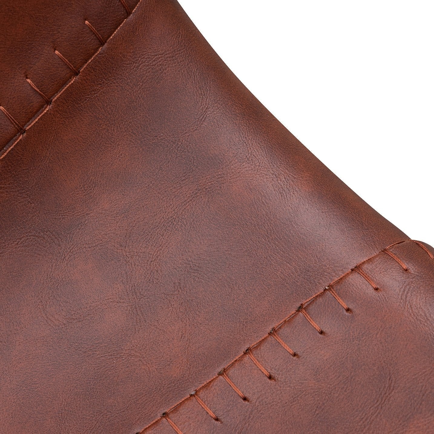 Set of 2 - Duke 80cm Bar Stool - Cinnamon Brown PU Leather - Last Set