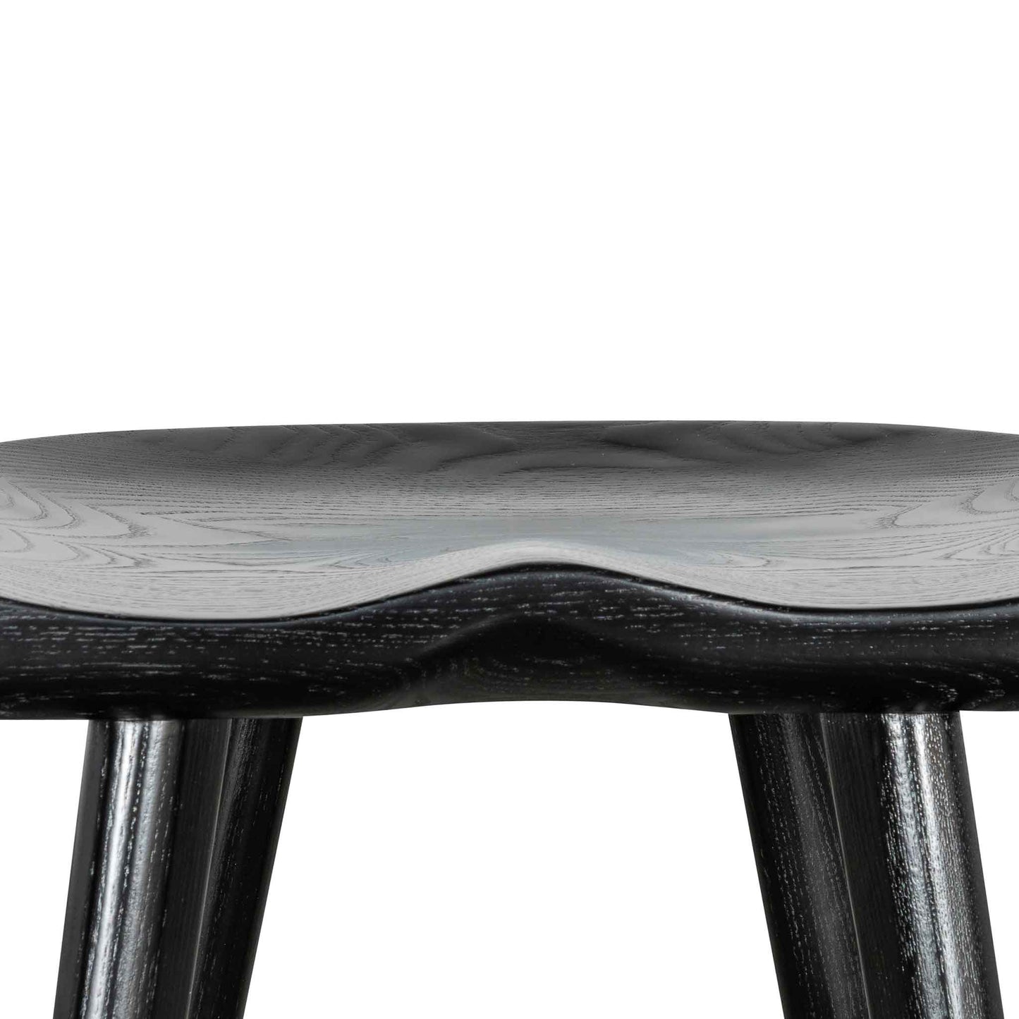 Set of 2 - Moxie 45cm Wooden Lowstool - Black