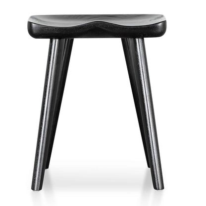 Set of 2 - Moxie 45cm Wooden Lowstool - Black