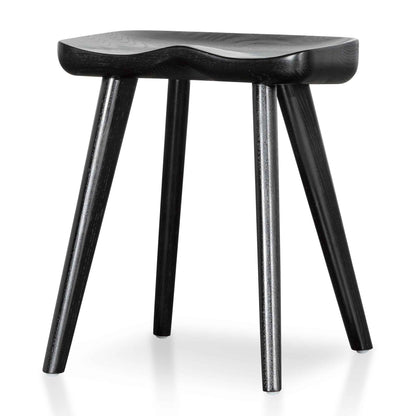 Set of 2 - Moxie 45cm Wooden Lowstool - Black