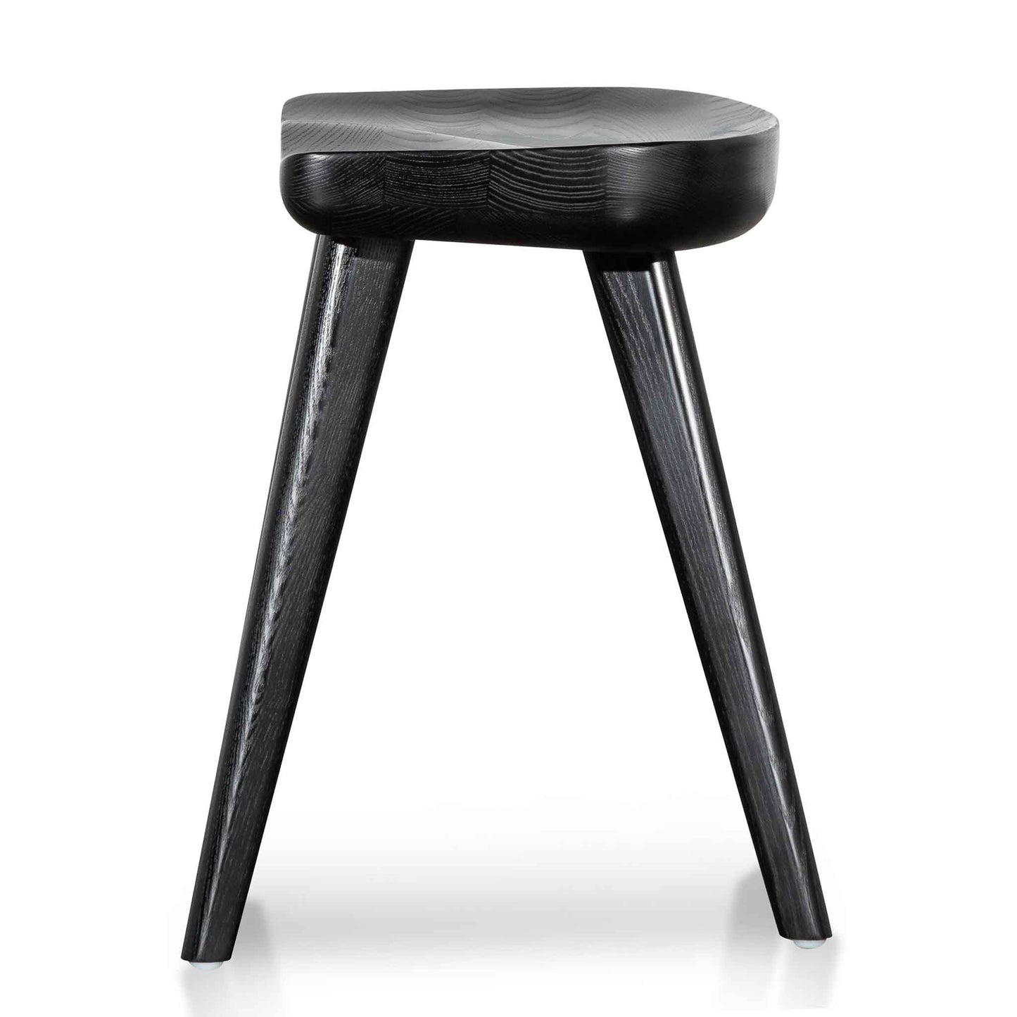 Set of 2 - Moxie 45cm Wooden Lowstool - Black