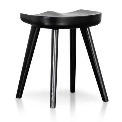 Set of 2 - Moxie 45cm Wooden Lowstool - Black