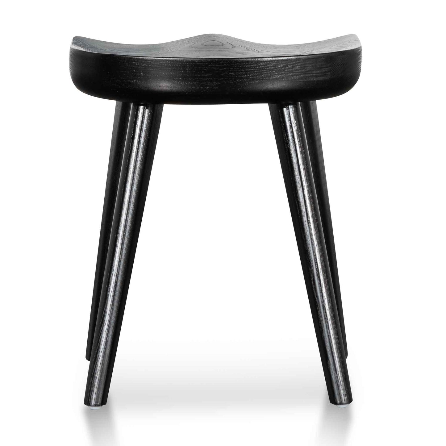 Set of 2 - Moxie 45cm Wooden Lowstool - Black