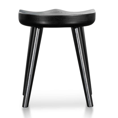 Set of 2 - Moxie 45cm Wooden Lowstool - Black
