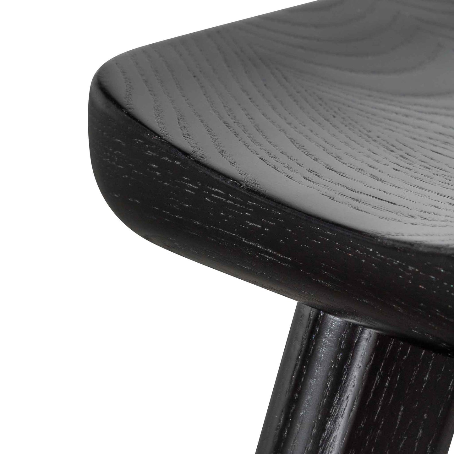 Set of 2 - Moxie 45cm Wooden Lowstool - Black