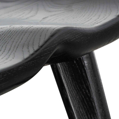 Set of 2 - Moxie 45cm Wooden Lowstool - Black