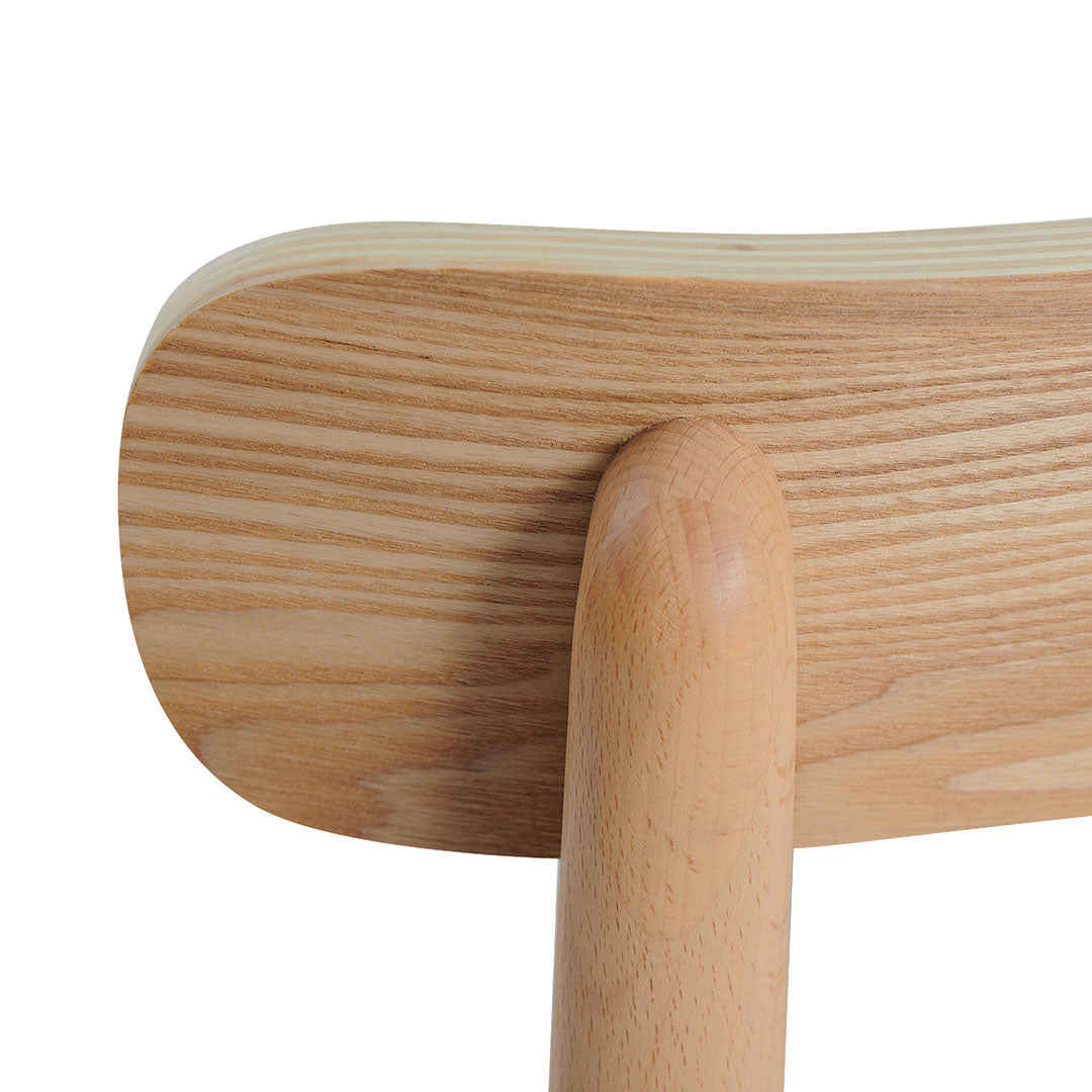 Ex Display - Josue 65cm Fabric Bar Stool - Natural with Silver Grey Seat