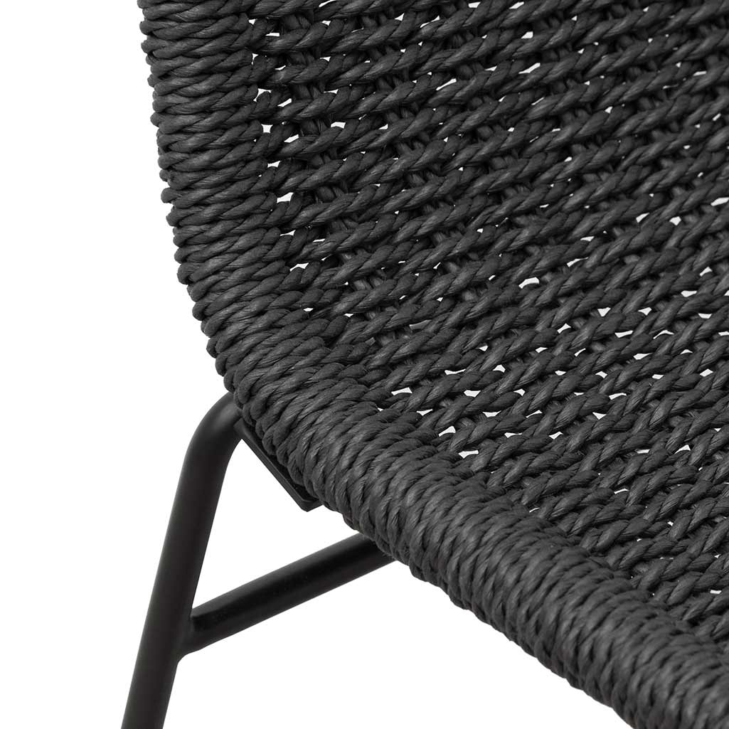 Set of 2 - Kelton 65cm Barstool - Full Black
