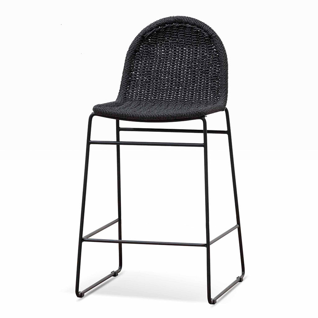 Set of 2 - Kelton 65cm Barstool - Full Black
