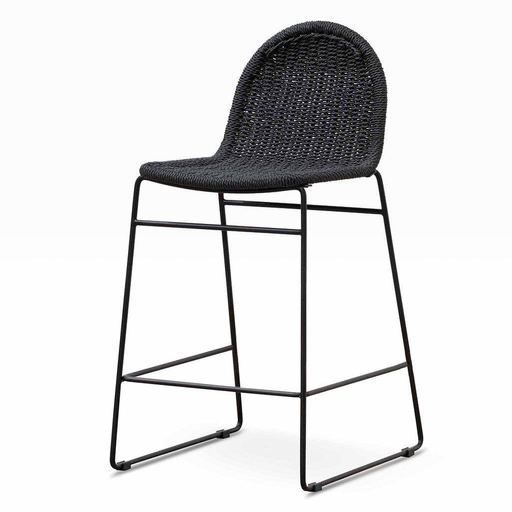 Set of 2 - Kelton 65cm Barstool - Full Black