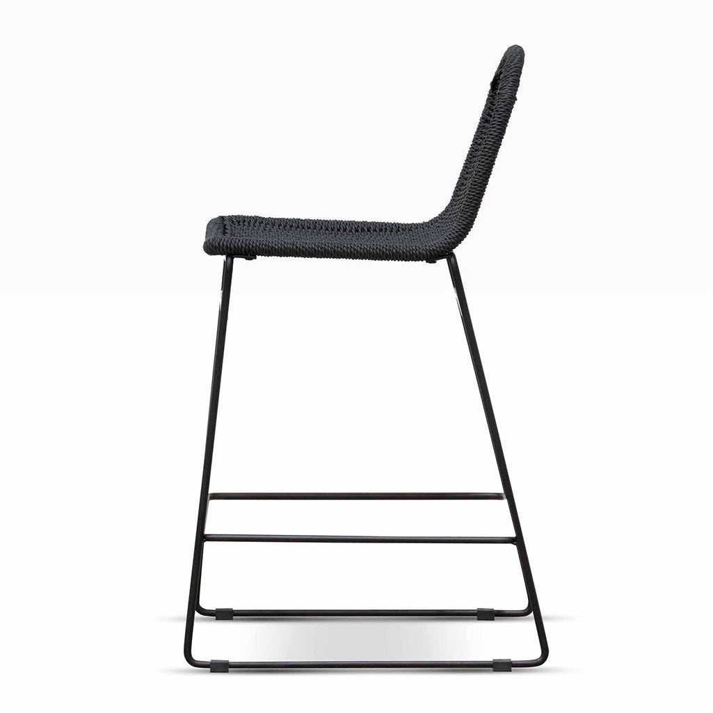 Set of 2 - Kelton 65cm Barstool - Full Black