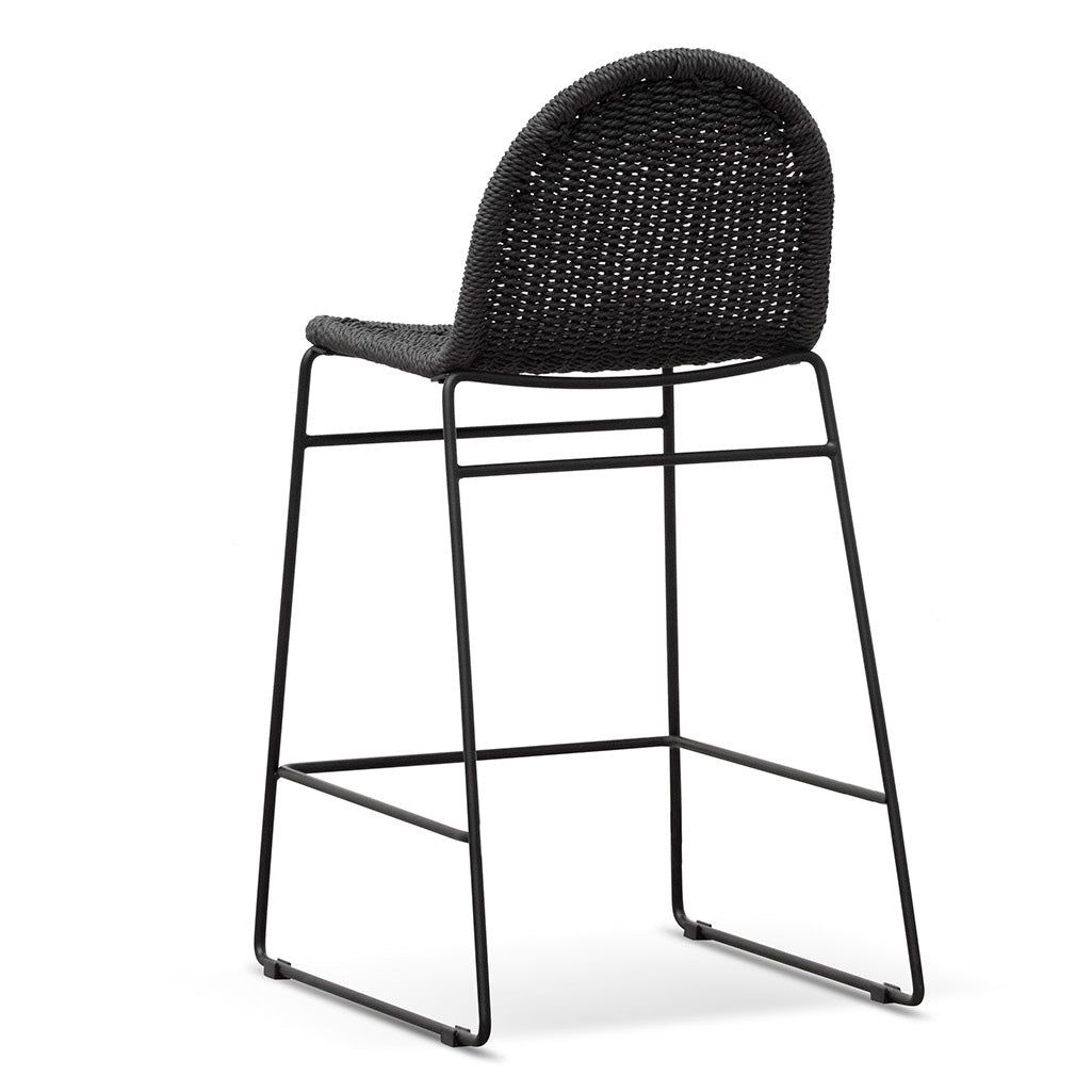Set of 2 - Kelton 65cm Barstool - Full Black