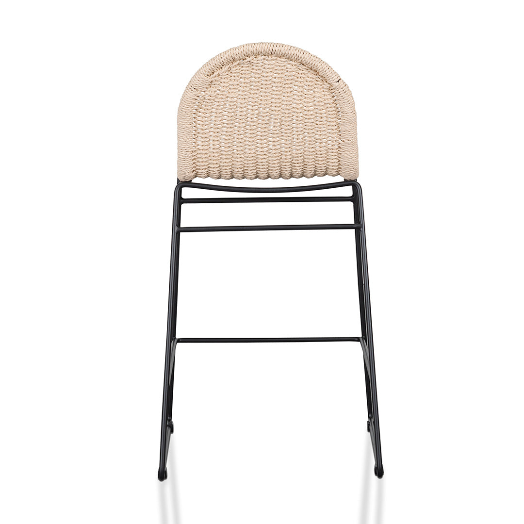 Set of 2 - Kelton 65cm Rattan Barstool - Natural Seat