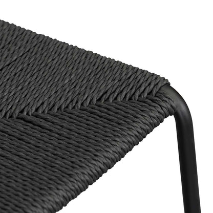 Ex Display - Carrillo 65cm Rattan Barstool - Full Black