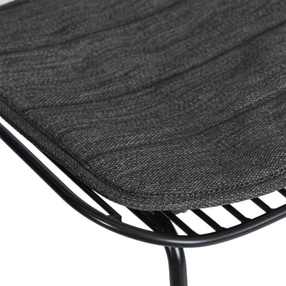 Set of 2 - Amir Steel Outdoor Barstool - Black