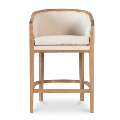 65cm Black Frame Bar Stool - Dawn Beige