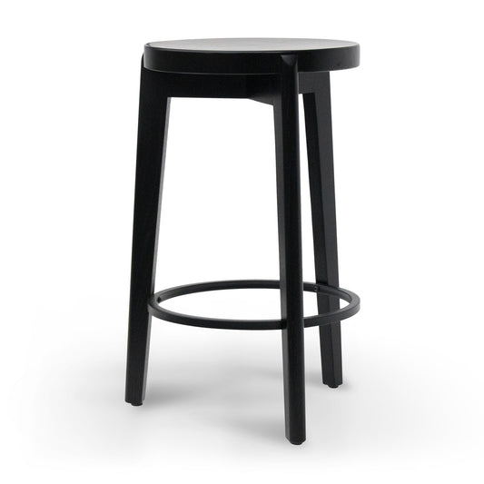CBS8163-SU 65cm Solid wood Bar Stool - Full Black - Last one