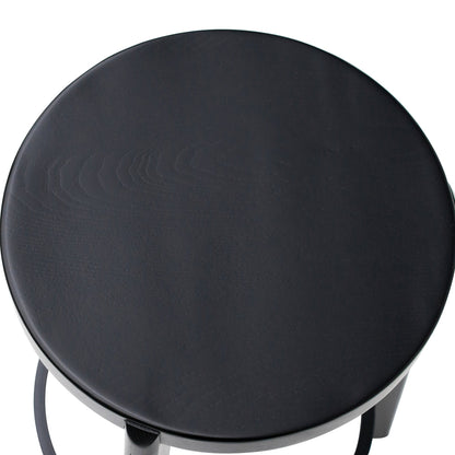 Keenan 65cm Solid wood Bar Stool - Full Black - Last One