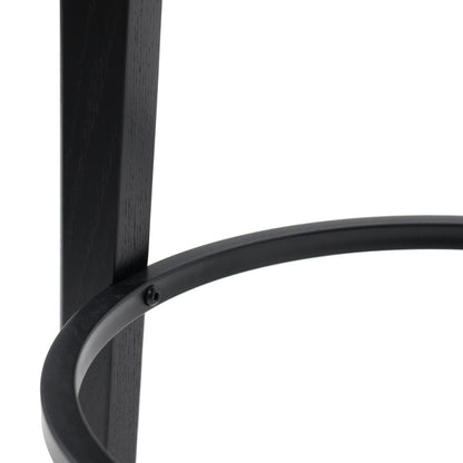 Keenan 65cm Solid wood Bar Stool - Full Black - Last One