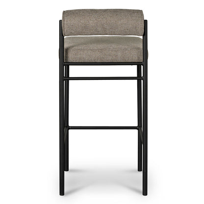 Set of 2 - Shaffer 65cm Fabric Bar Stool - Grey