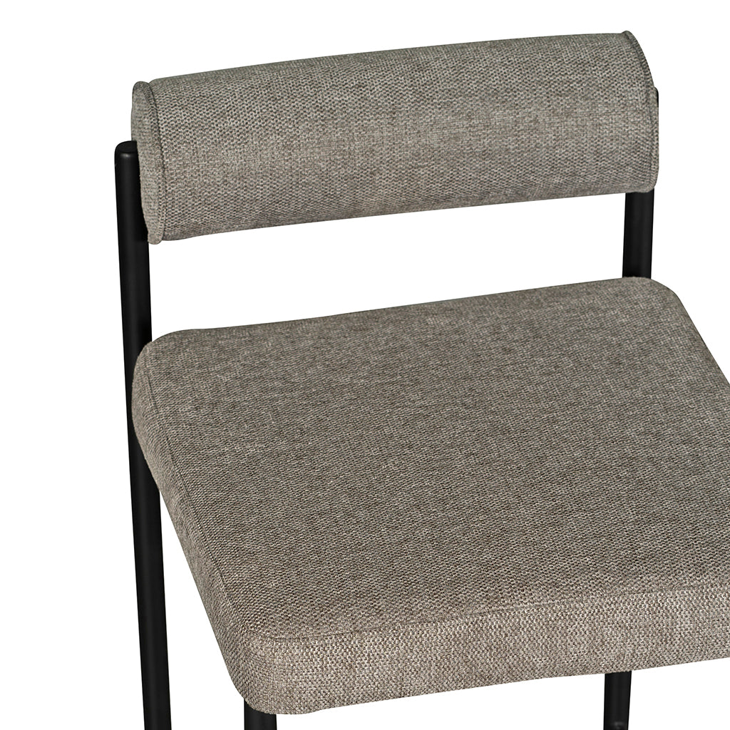 Set of 2 - Shaffer 65cm Fabric Bar Stool - Grey
