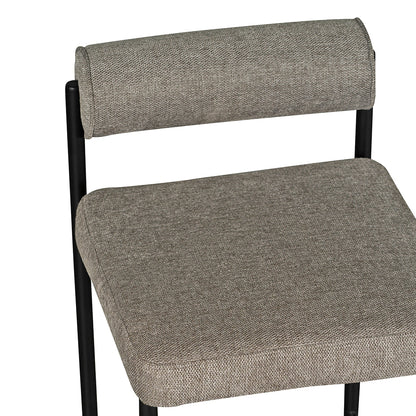 Set of 2 - Shaffer 65cm Fabric Bar Stool - Grey