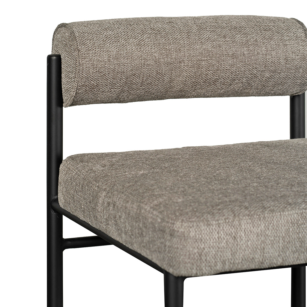 Set of 2 - Shaffer 65cm Fabric Bar Stool - Grey