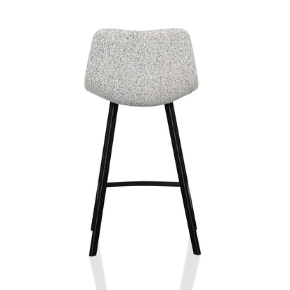Set Of 2 - Duke 65cm Bar Stool - Moonlit Pepper Boucle