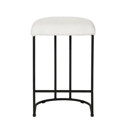 Set of 2 - Galvan 65cm Bar Stool - Cloud Fur