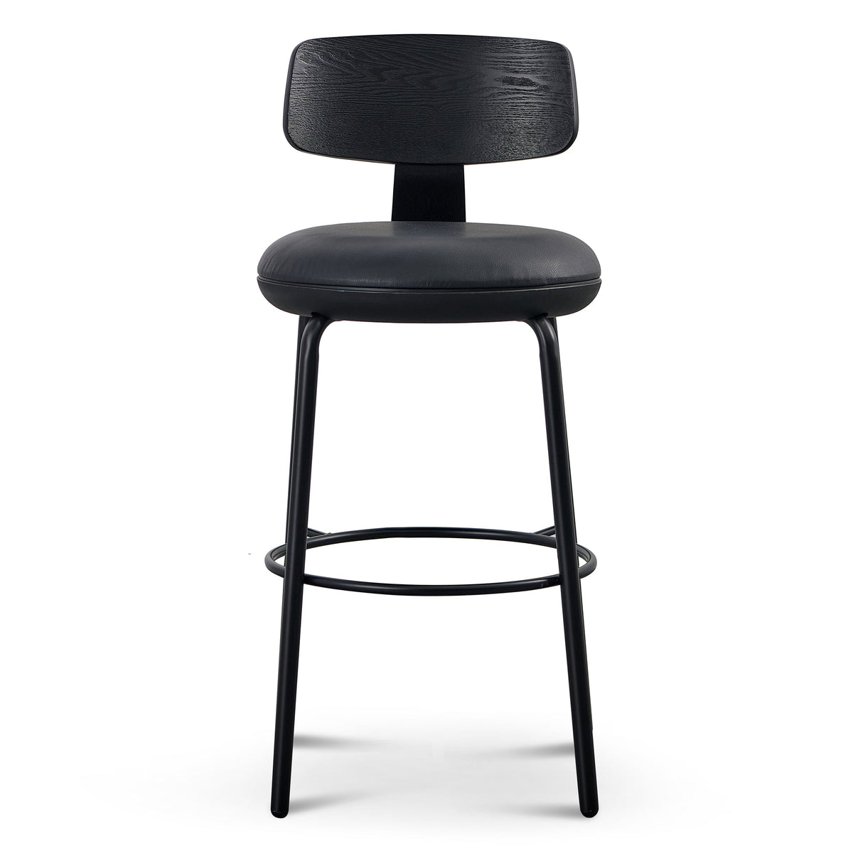 Martino 75cm Bar Stool – Full Black – view 2