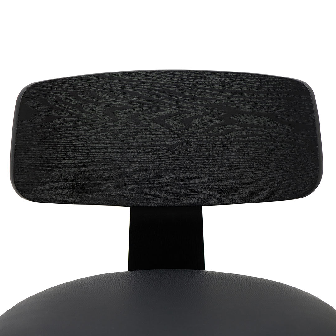 Martino 75cm Bar Stool – Full Black – view 3
