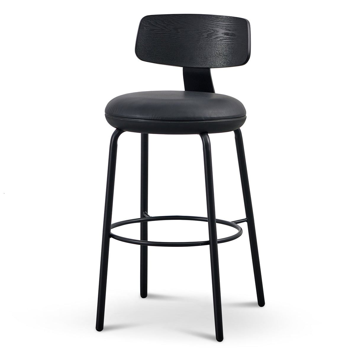 Martino 75cm Bar Stool – Full Black – view 7