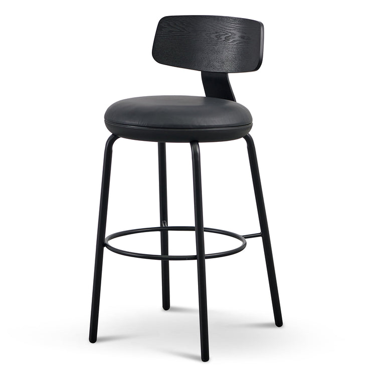 Martino 75cm Bar Stool – Full Black – view 8