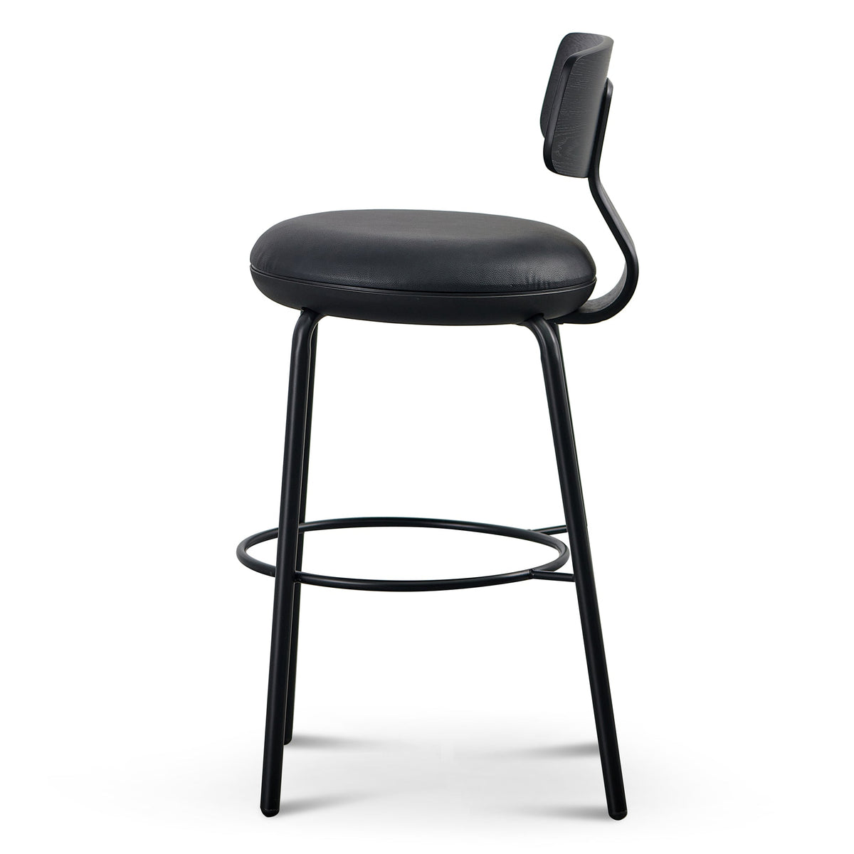 Martino 75cm Bar Stool – Full Black – view 9