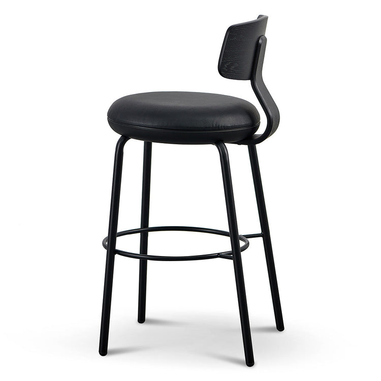 Martino 75cm Bar Stool – Full Black – view 10