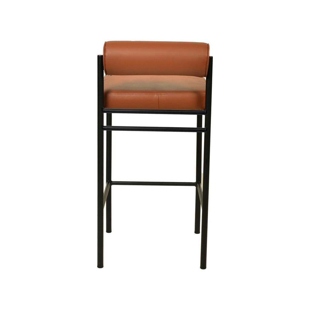 Set of 2 - Shaffer 65cm Fabric Bar Stool - Brown
