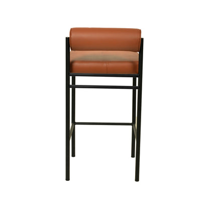 Set of 2 - Shaffer 65cm Fabric Bar Stool - Brown