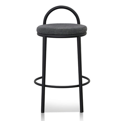 63cm Fabric Bar Stool - Charcoal Grey (Set of 2)