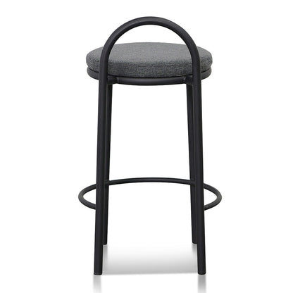 63cm Fabric Bar Stool - Charcoal Grey (Set of 2)