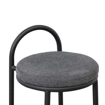 63cm Fabric Bar Stool - Charcoal Grey (Set of 2)
