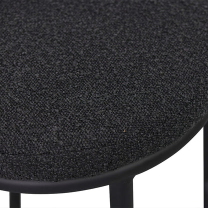 Ex Display - Mclean 63cm Black Frame Bar Stool - Black Boucle